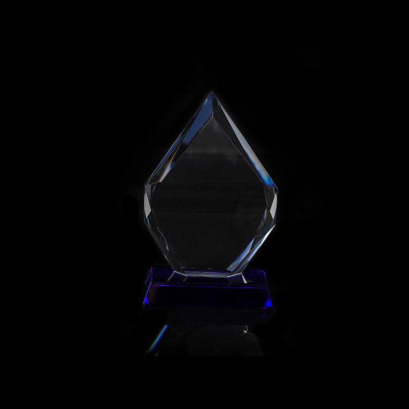 Water Drop Shape Glass Trophy