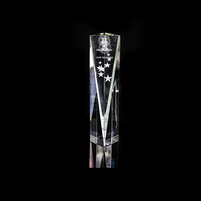 Pillar Shaped Crystal Trophy