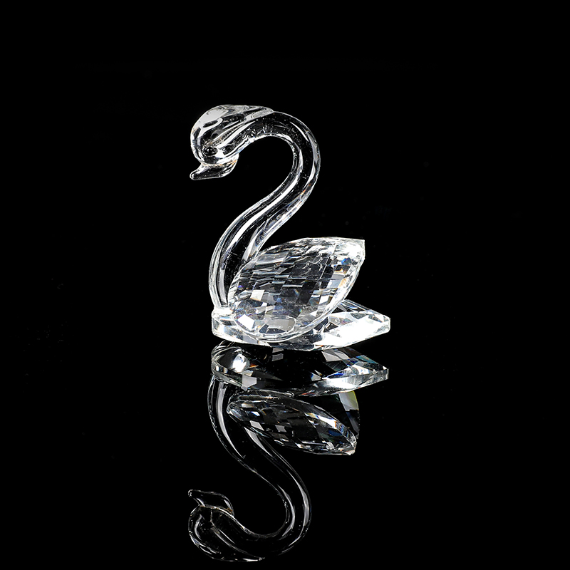Small Crystal Swan Ornament