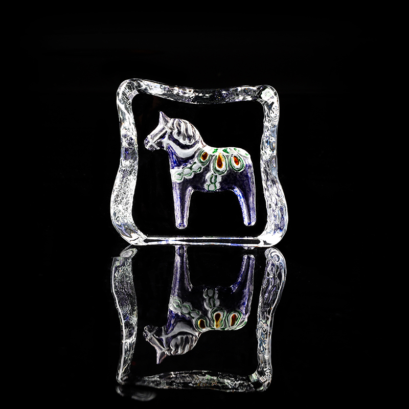Iceberg Transparent Crystal Horse Sculpture Ornament