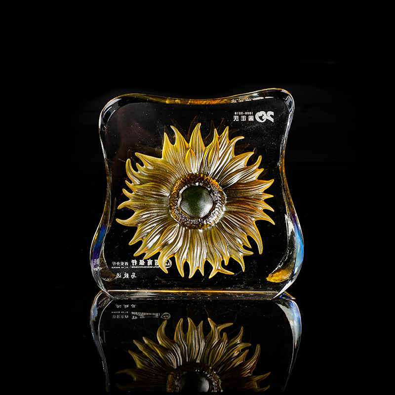 Iceberg Sunflower Crystal Ornament