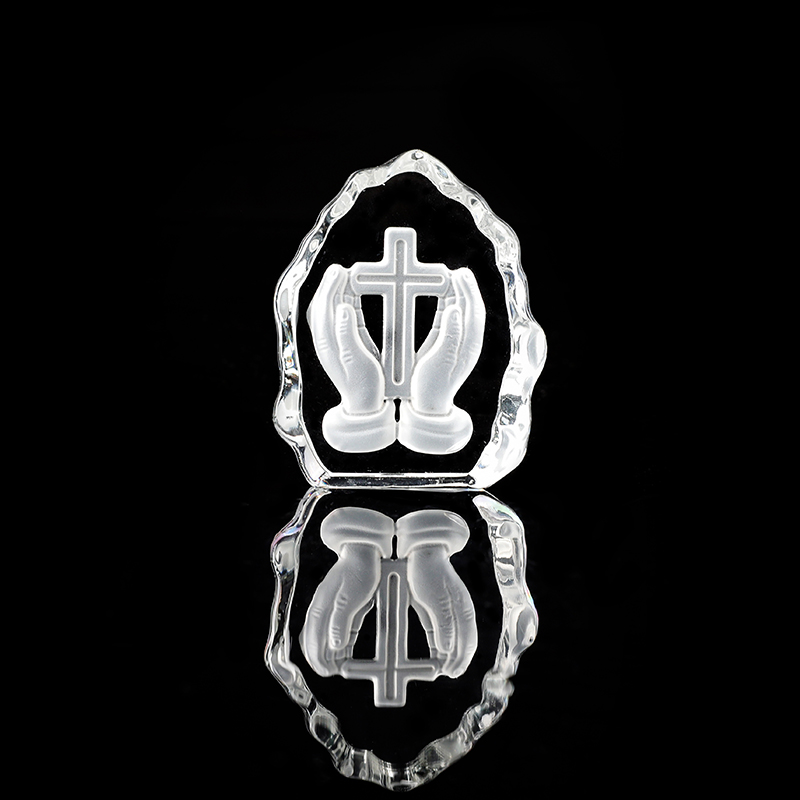 Transparent Crystal Cross Ornament