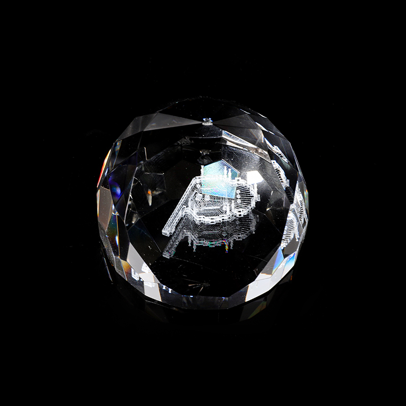 Faceted Crystal Ball Clock Ornaments