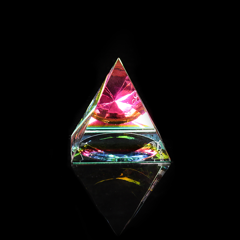 Colorful Crystal Pyramid Ornaments